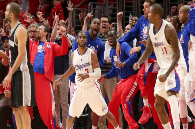 bench reactions nba clippers