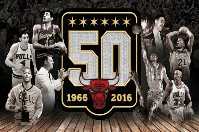 chicago bulls logo 50 years