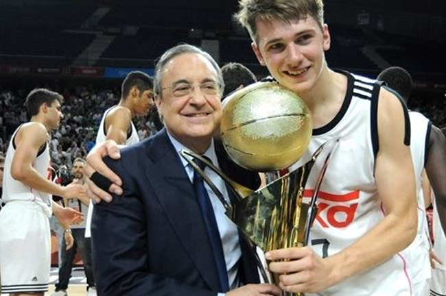 florentino perez with luka doncic real madrid is the new champ angt final four madrid 2015 jt14