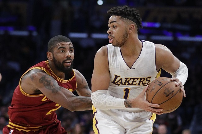 dangelo russell kyrie irving lakers cavs