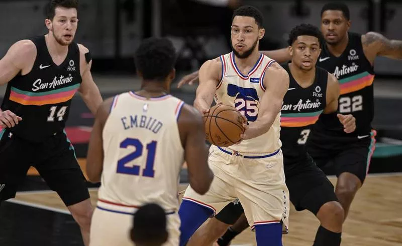 ben simmons embiid sixers spurs